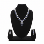 Royal Blue Sapphire AD Necklace Set - Studio Promotional Shot