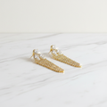 Gold AD Tassel Chandelier Earrings - Studio Promotional Shot