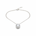Studio white background product shot – Diamond Halo Cushion Pendant Necklace