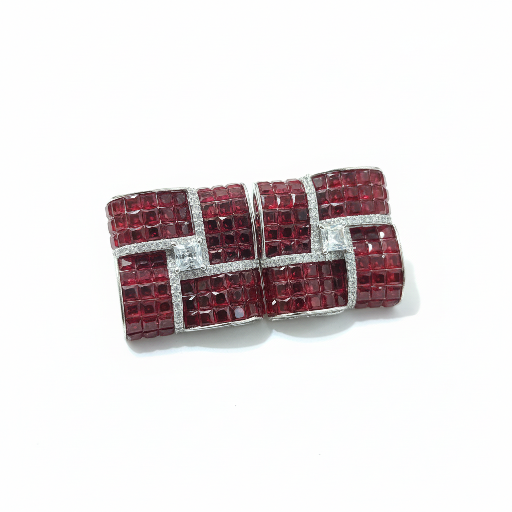 Ruby Royale AD Earrings – white background studio promotional image