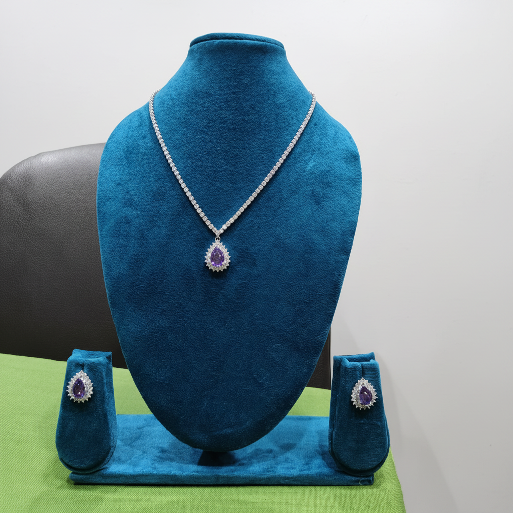 Amethyst Purple Necklace Set - Studio Editorial