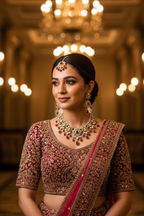 Ruby Polki Necklace Set - Bridal Lifestyle