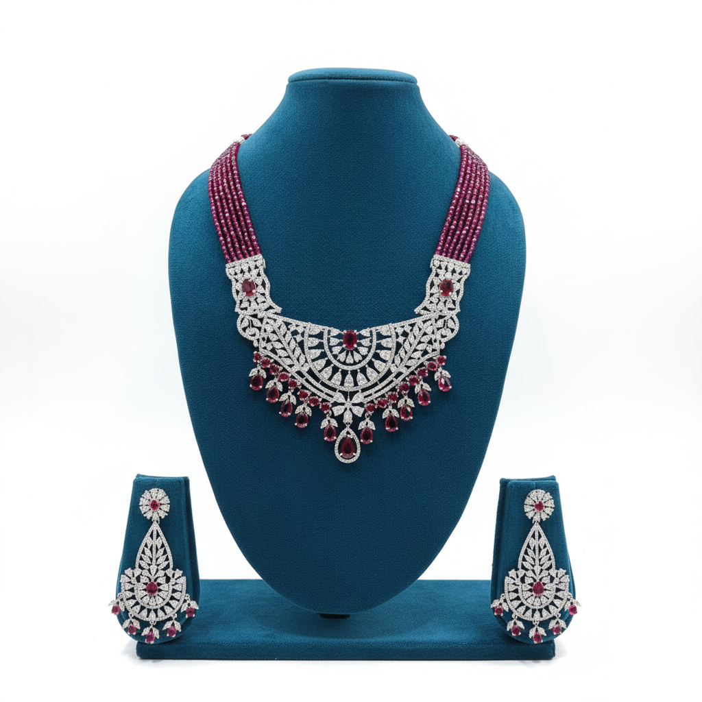 Ruby Fan Choker Set - Studio Editorial