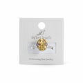 92.5 Sterling Silver Citrine Yellow Cluster Ring studio product shot