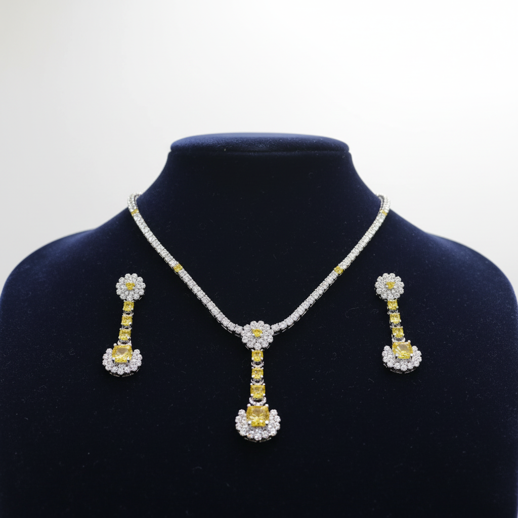Canary Yellow Necklace Set - Studio Editorial