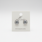 92.5 Sterling Silver Diamond White Round Cluster Halo Stud Earrings studio promotional shot