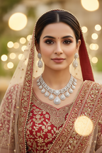 AD Diamond Necklace Set - Bridal Lifestyle Editorial