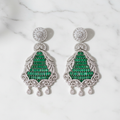 Silver AD Grand Jhumka Earrings - Studio Promotional Shot