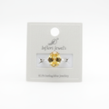 92.5 Sterling Silver Citrine Yellow Oval Ring studio product shot