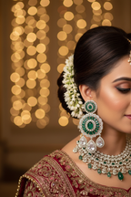 Silver AD Grand Jhumka Earrings - Bridal Lifestyle Editorial