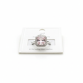 Pink CZ Cushion Halo Ring Studio