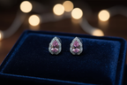 Pink CZ Earrings - Editorial Style